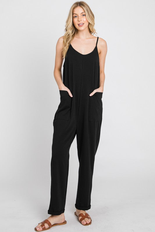 Avery Cami Relaxed Jumpsuit -  Black Large