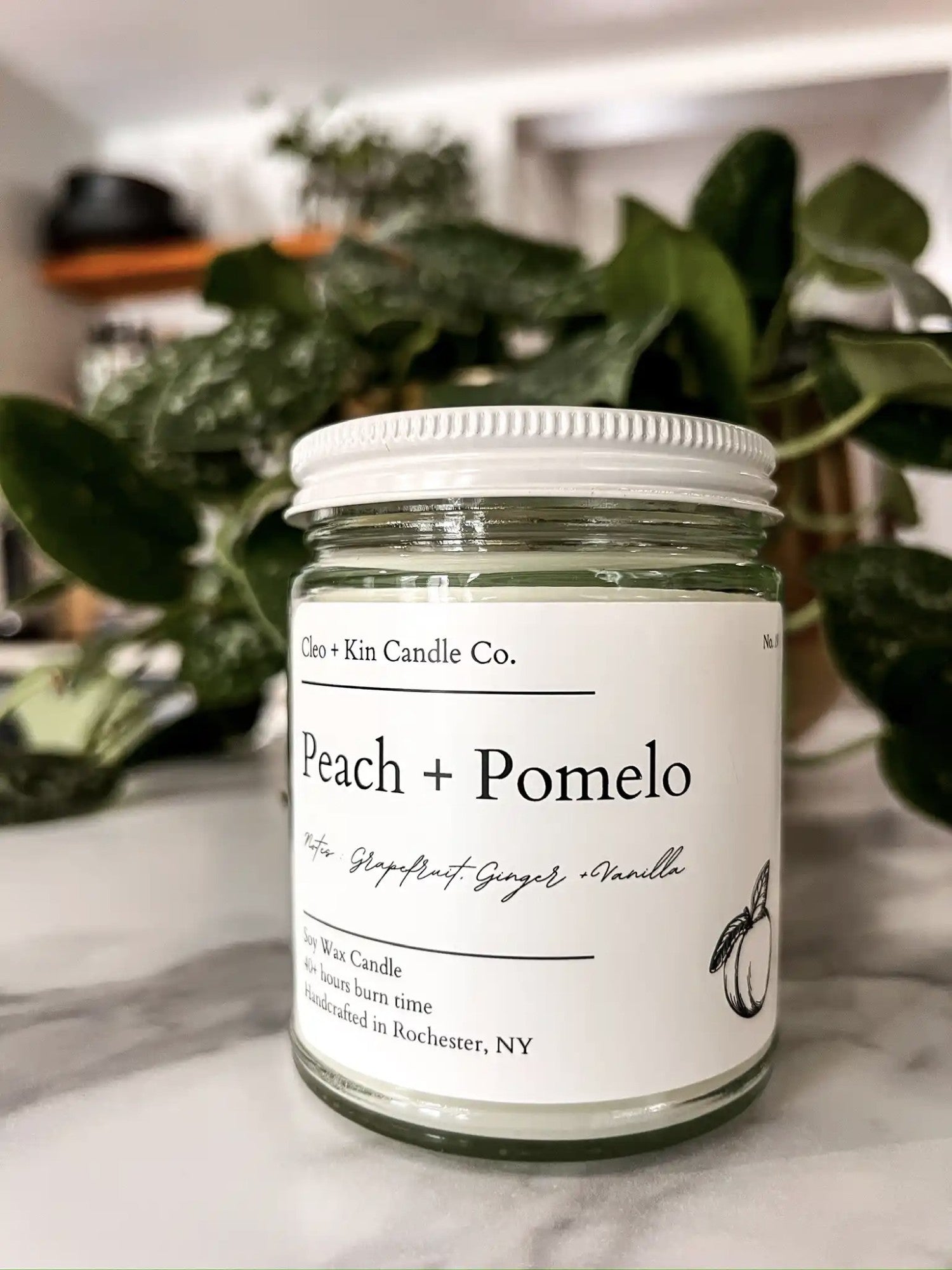 Cleo + Kin Candle Peach + Pomelo