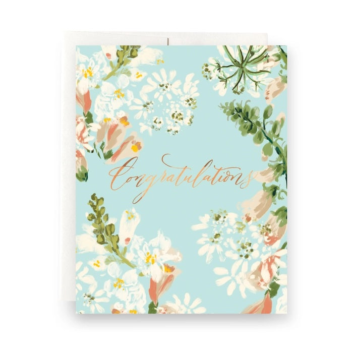 Sky Floral Congratulations - Greeting Card