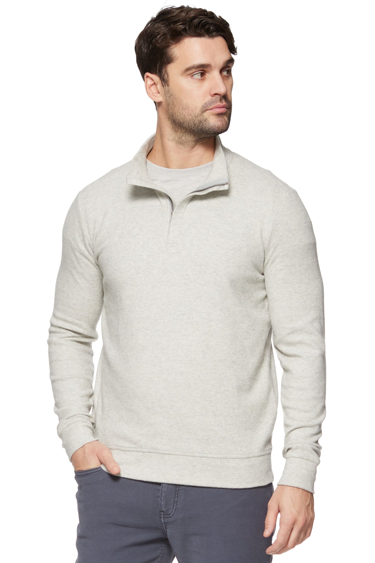 Hans Hero Twill 1/4 Zip Mock Neck