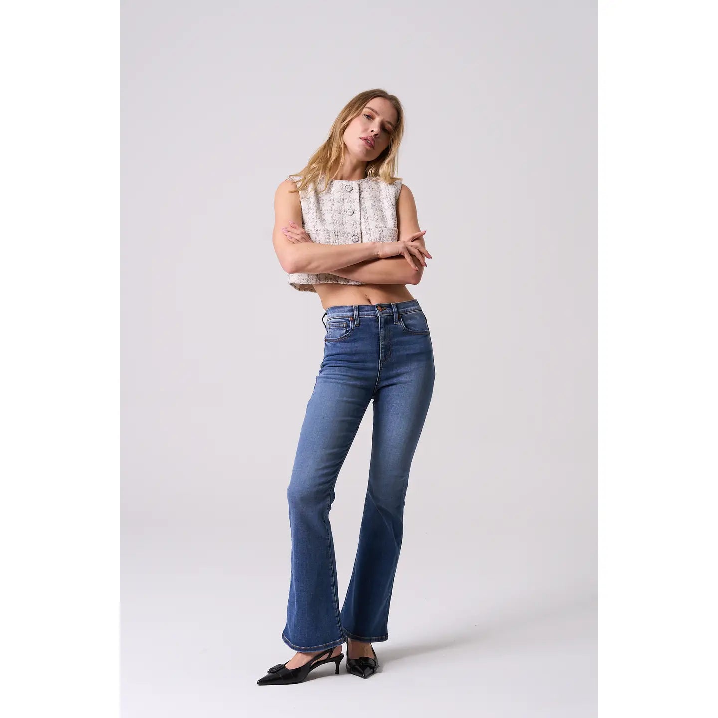 Trista High Rise Ultra Stretch Flare Denim 25