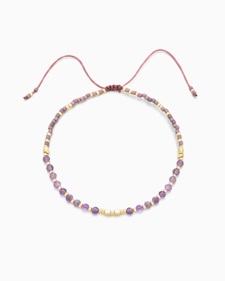 Healing Gemstone Stacking Bracelet Amethyst