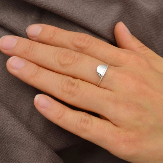 Sterling Half Circle Ring 6