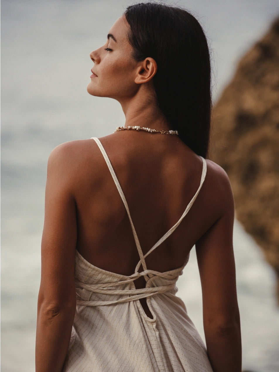 Sage Turkish Cotton Maxi Dress - One Size Black