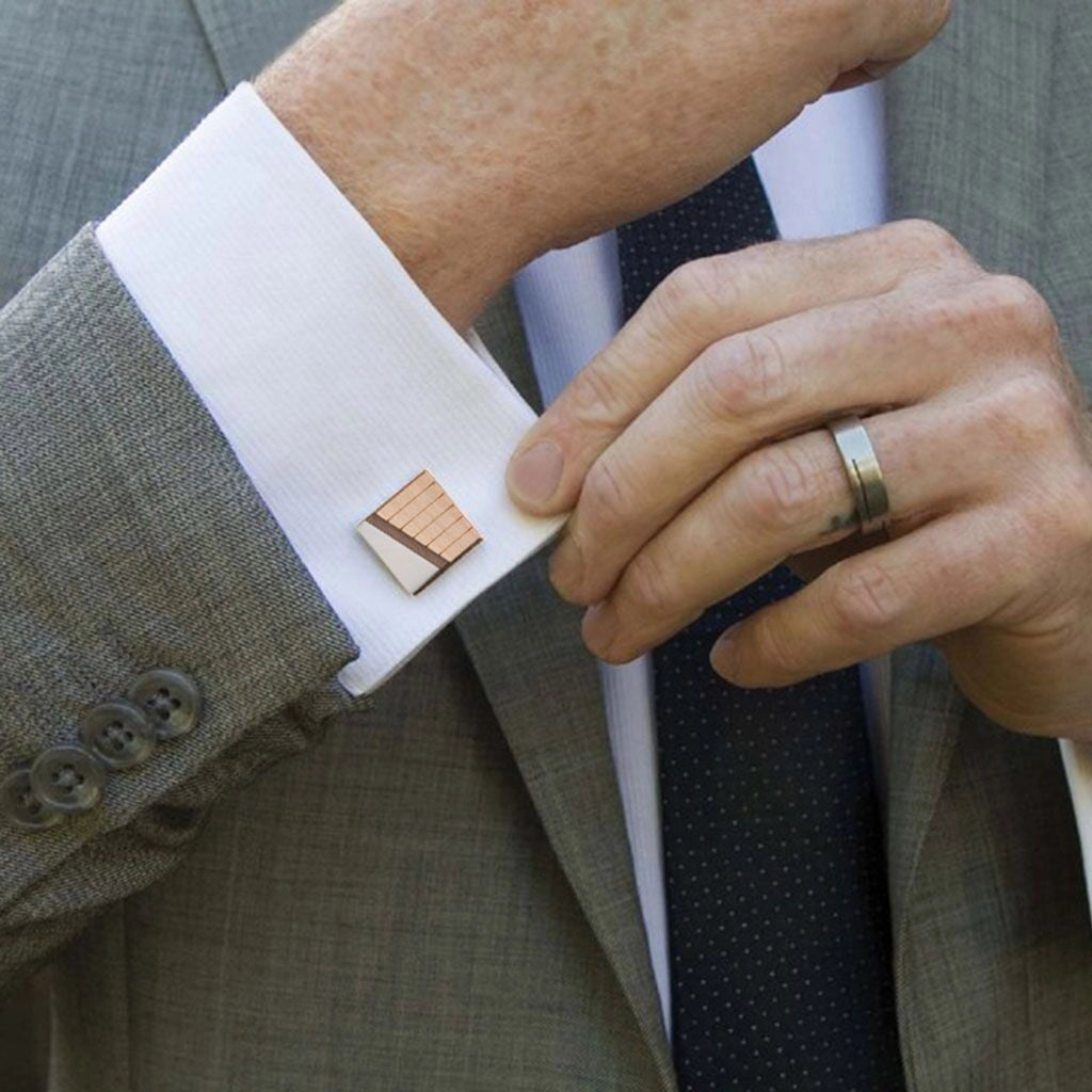 Cufflinks Diagonal Lines, Maple