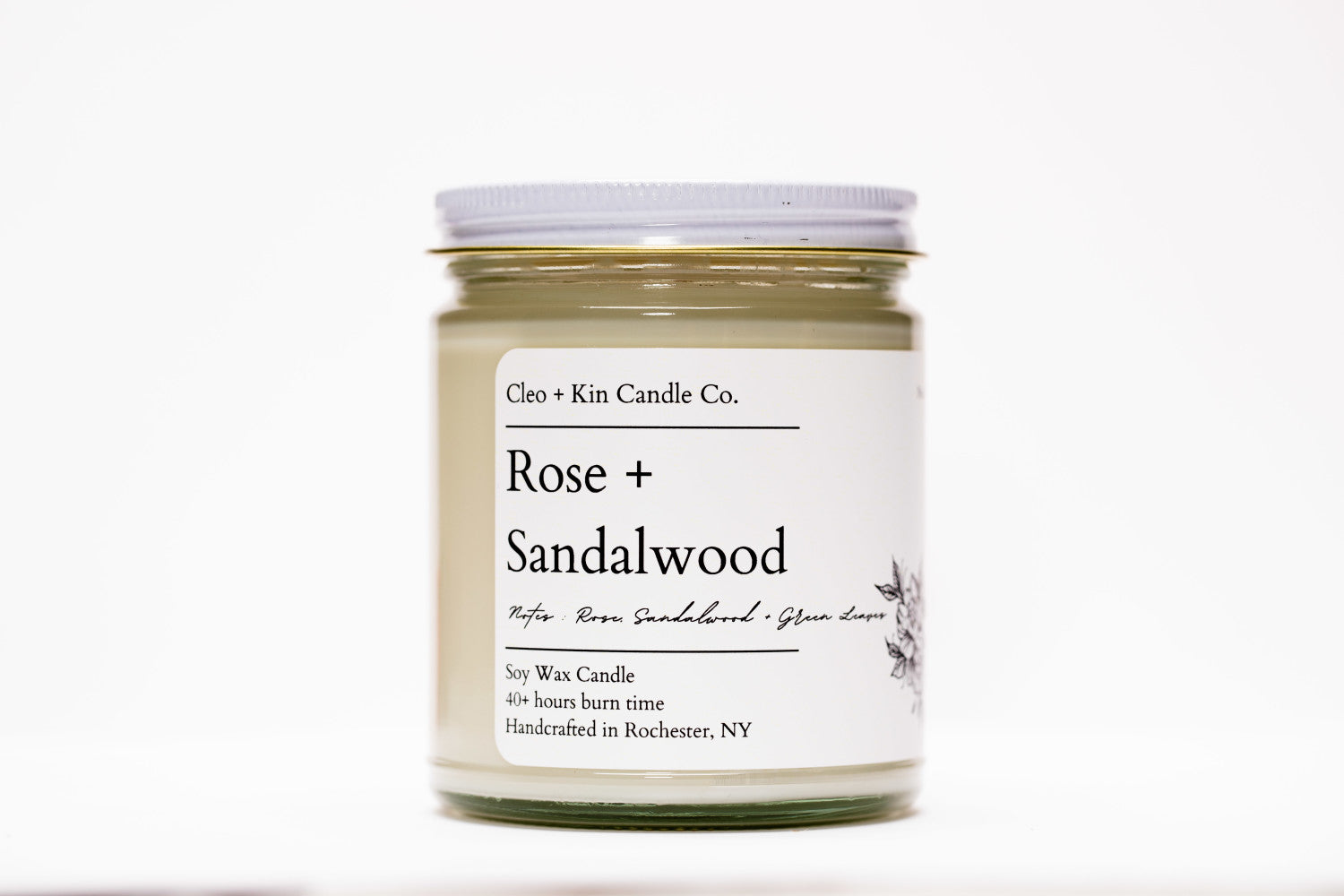 Cleo + Kin Candle Rose + Sandalwood