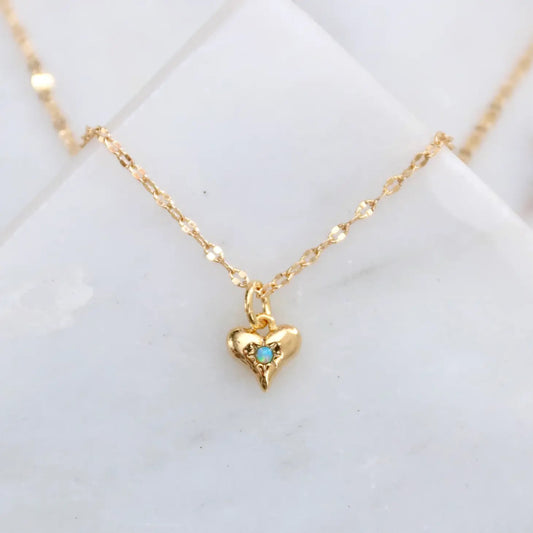 Opal Heart Necklace