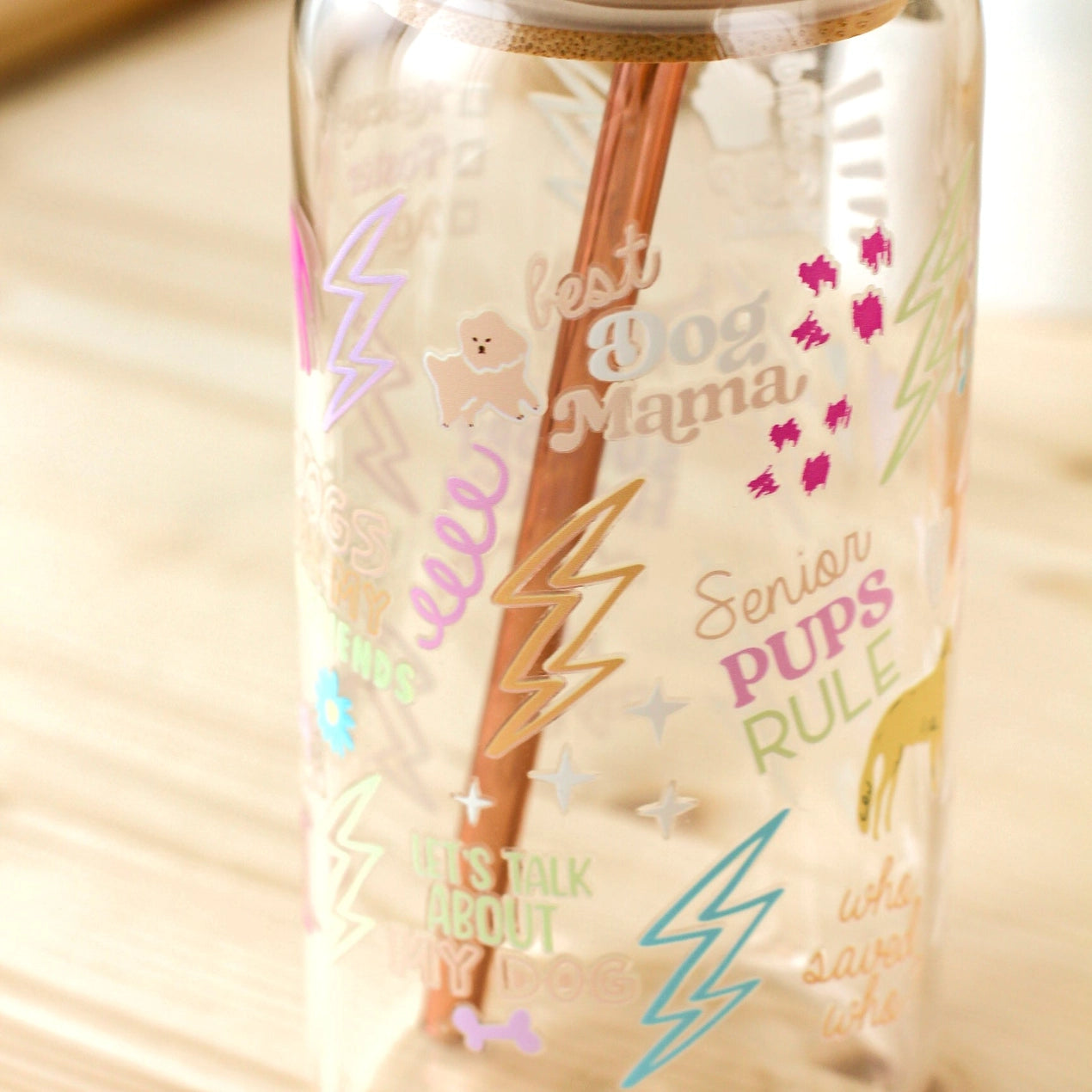 Dog Obsessed Beer Can Glass