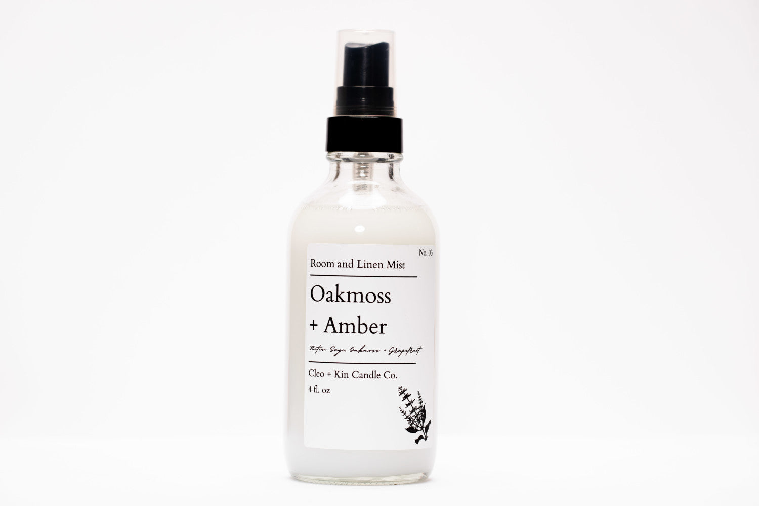 Cleo + Kin Room Spray Oakmoss + Amber