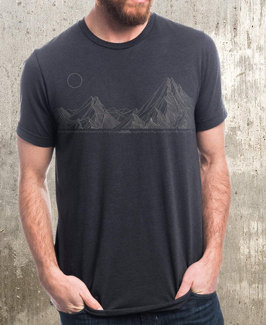 Mountain Range Mapping T-Shirt Small