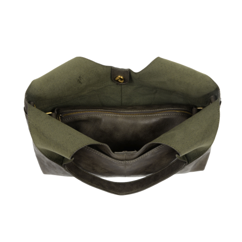 Val 4-Pocket Hobo Bag In a Bag Saddle