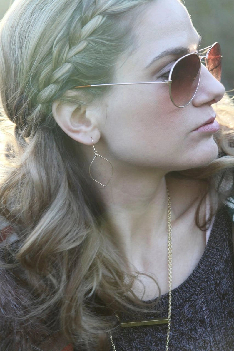 Leaf Hoops 14k Gold Fill