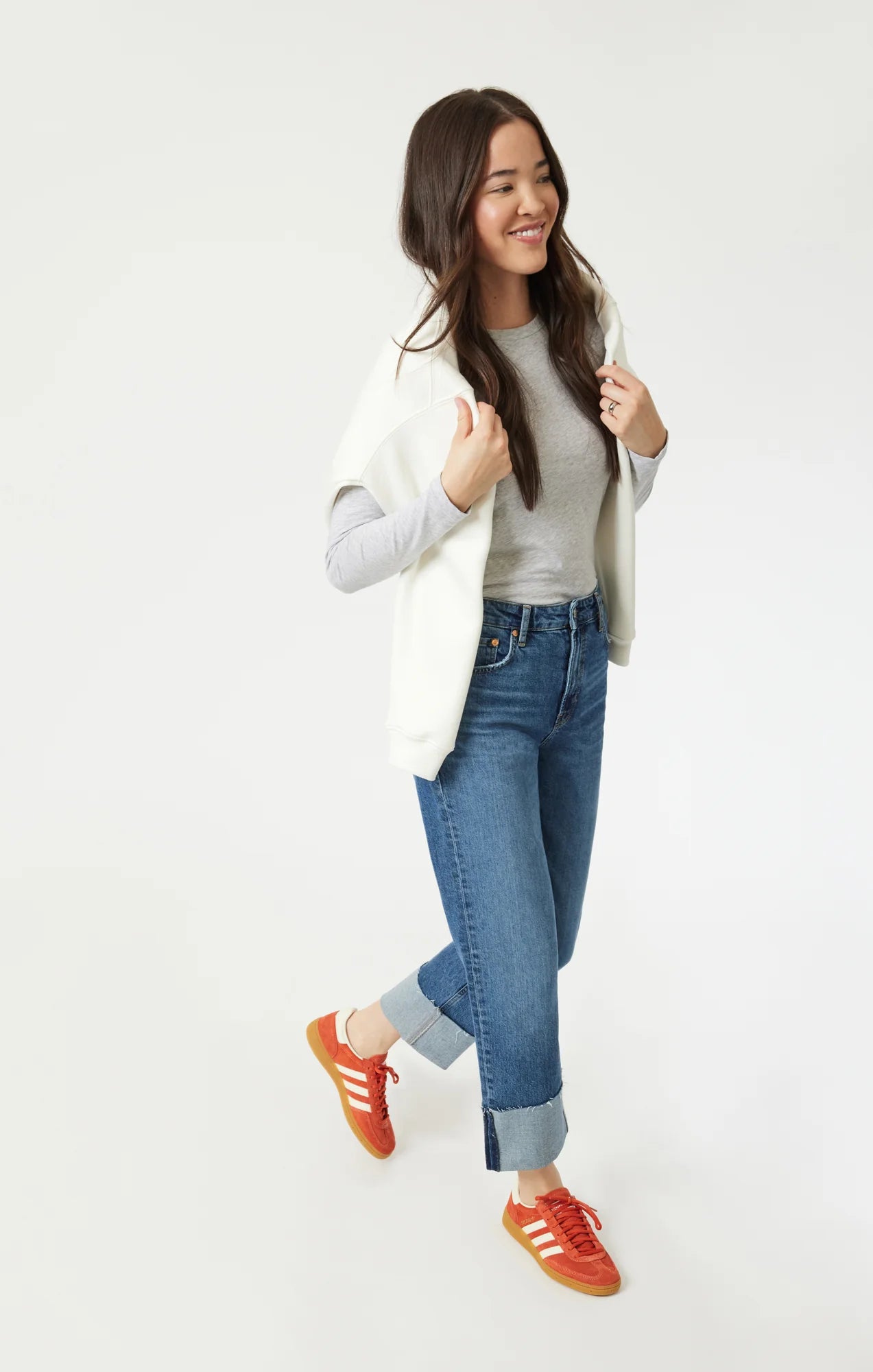 Savannah - High Rise Cuffed Denim - Shaded Classic 25