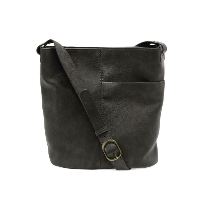 Bindi Front Slip Pocket Bucket Crosbody Bag