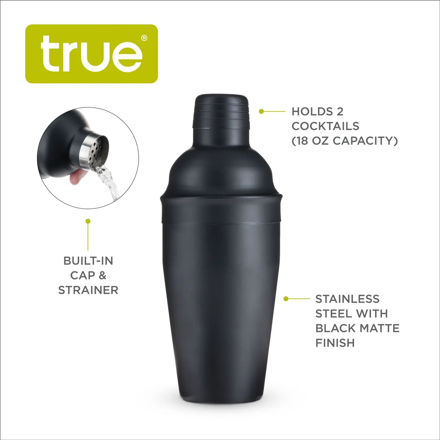 Ash Cocktail Shaker / 18 Ounce