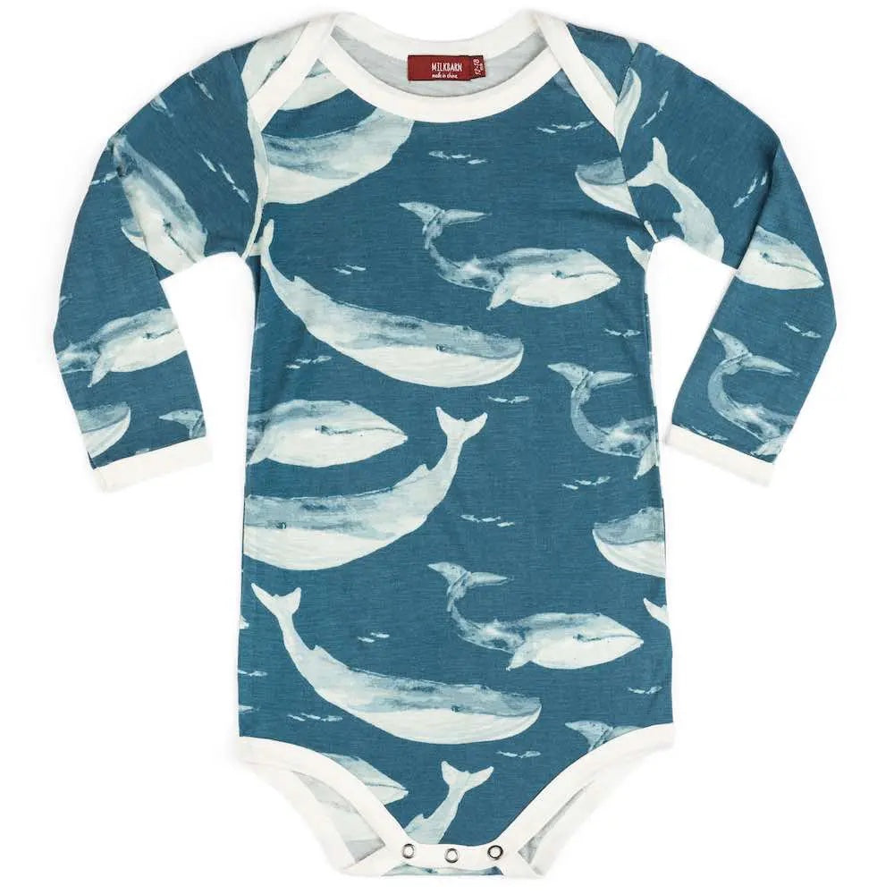 Blue Whale Onesie Short Sleeve 3-6m