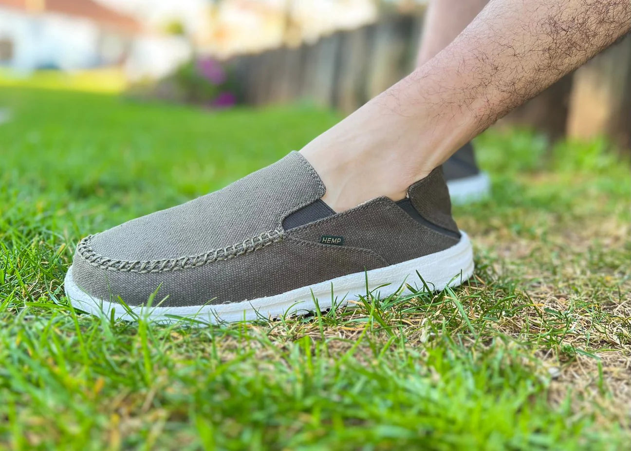 Sunslide Hemp Slip-On Green 11