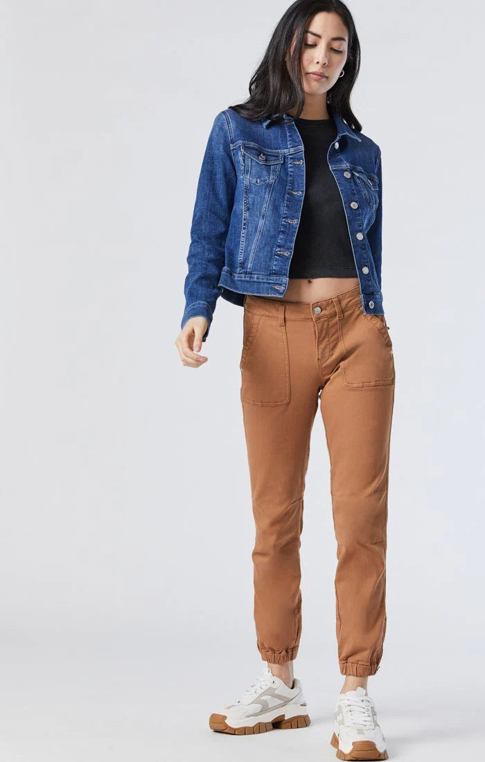 Samantha - Cropped Denim Jacket - Feather Blue Small