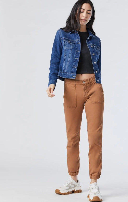 Samantha - Cropped Denim Jacket - Feather Blue Small