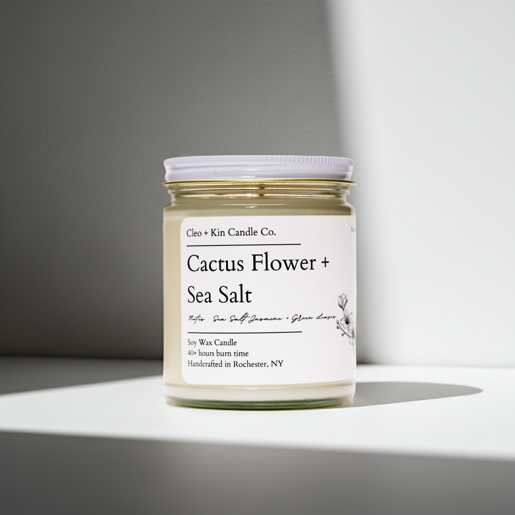 Cleo + Kin Candle Cactus Flower + Sea Salt