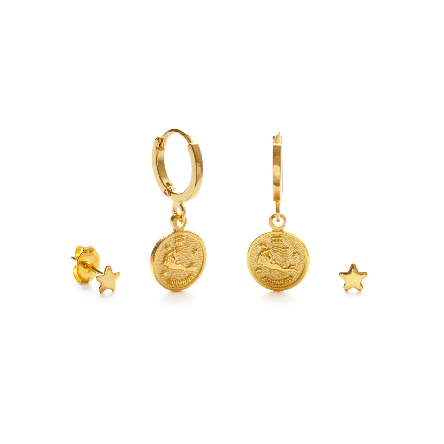Zodiac Huggie Earring Set - Aries