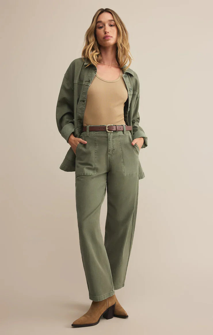 Olga Olive Twill Pants
