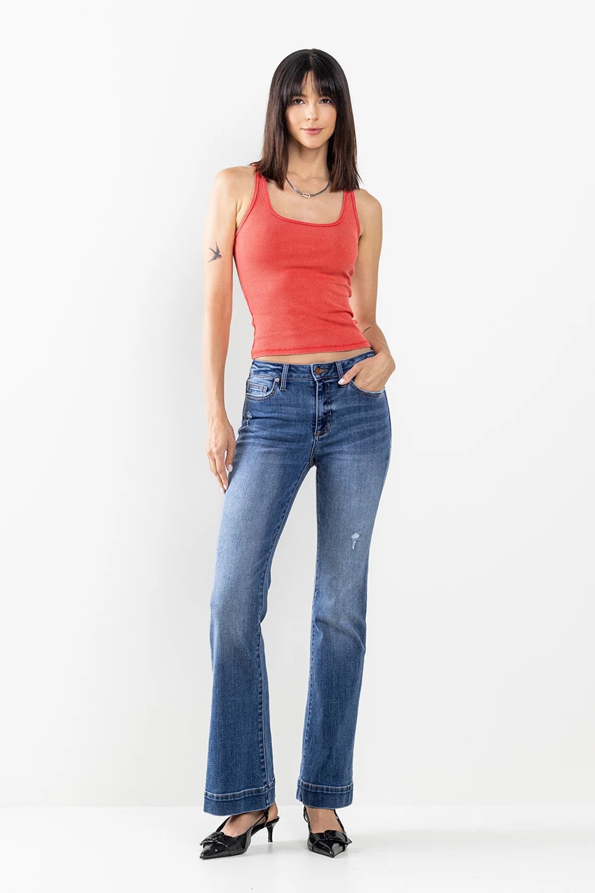 Lucy Mid-Rise Bootcut Denim 25