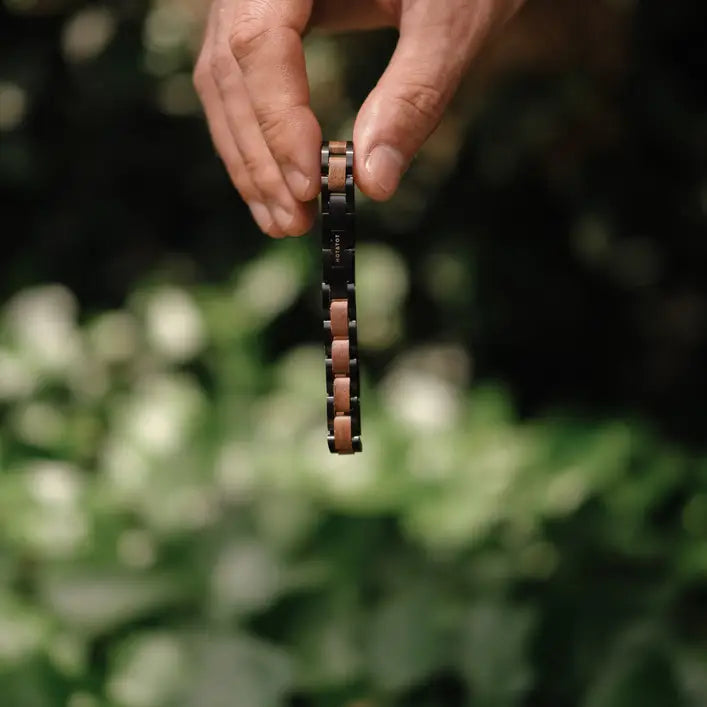 Handcrafted Sustainable Walnut Wood Bracelet - Viper
