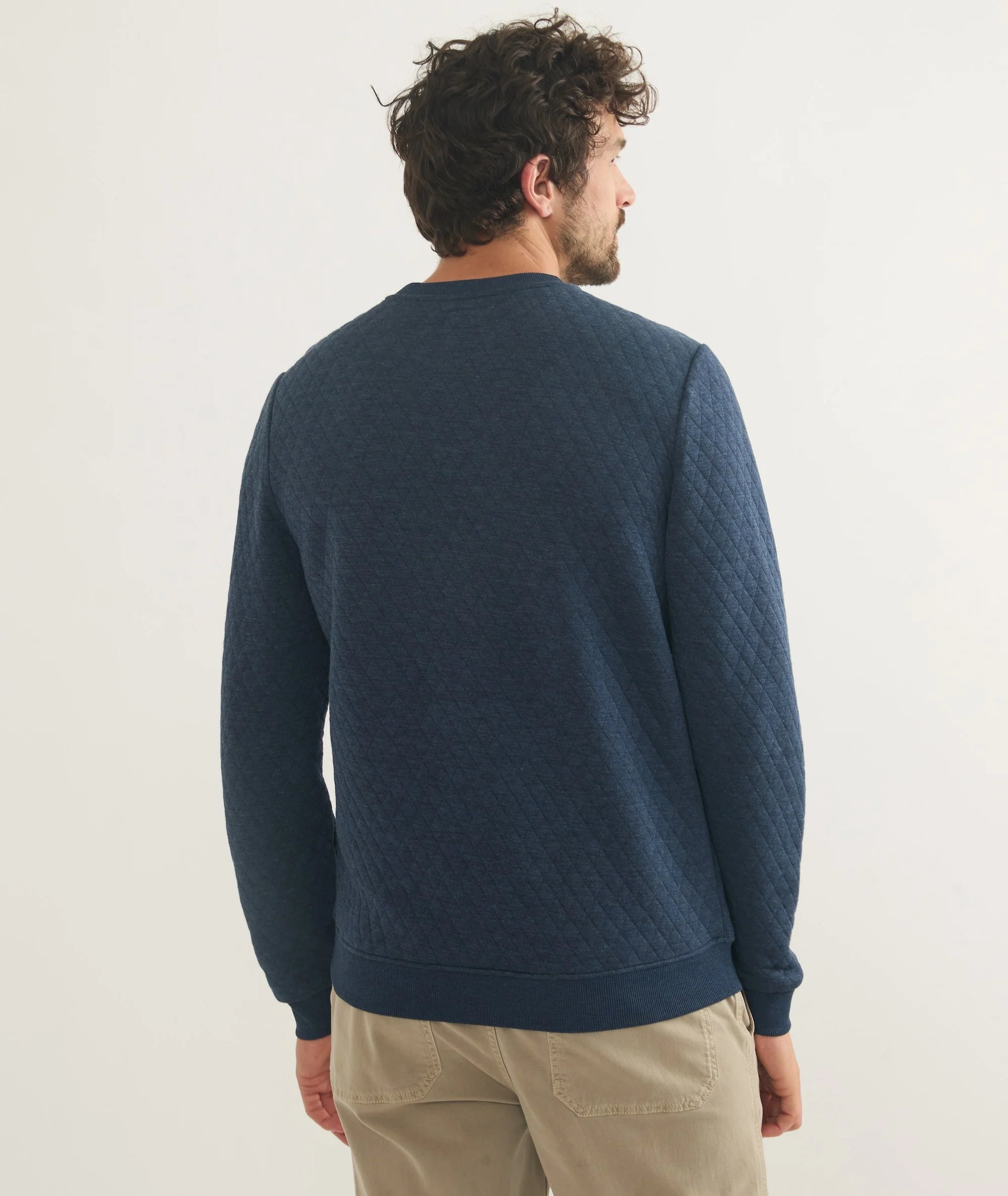 Jordan Corbet Quilted Crewneck - Navy Medium