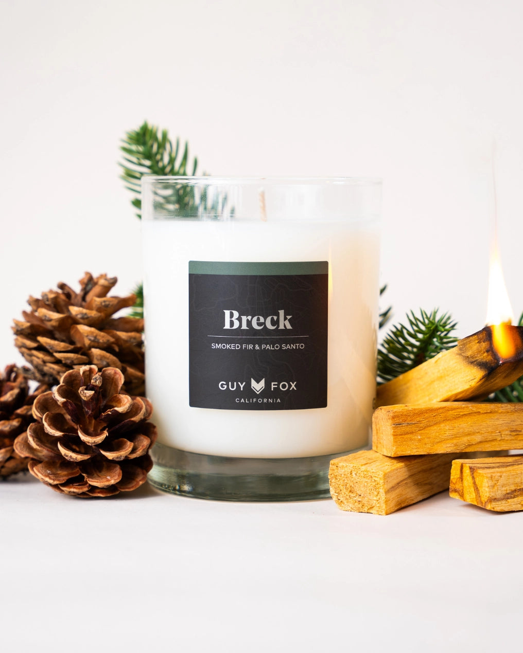 Breck Coconut Wax Candle - Smoked Fir + Palo Santo