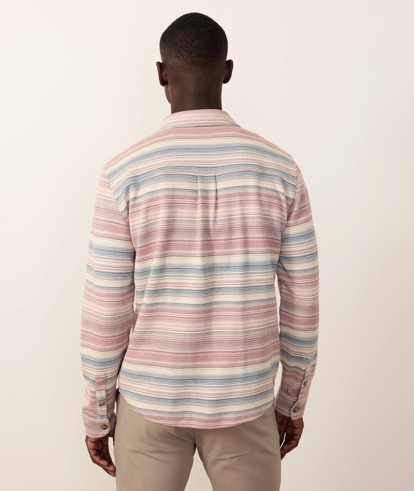 Bradley Pacifica Stretch Twill Long Sleeve Shirt - Warm Baja Stripe