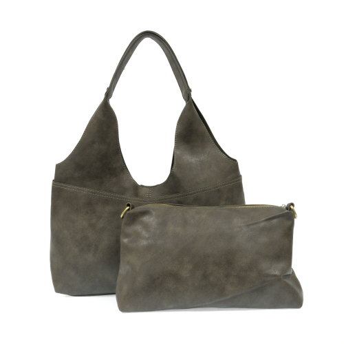 Val 4-Pocket Hobo Bag In a Bag Saddle