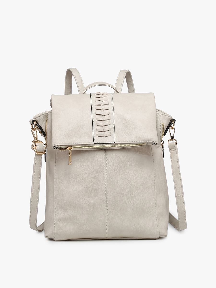 Vivian Distressed Backpack - Cream