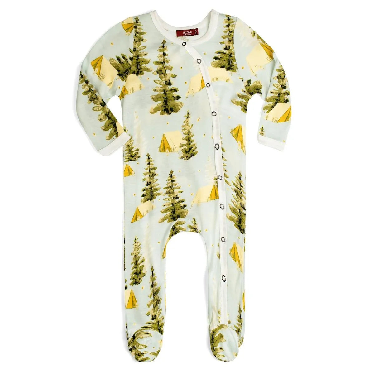 Cozy Footed Snap Romper Camping 0-3m