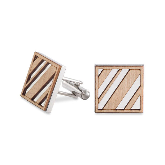 Cufflinks Diagonal Lines, Maple