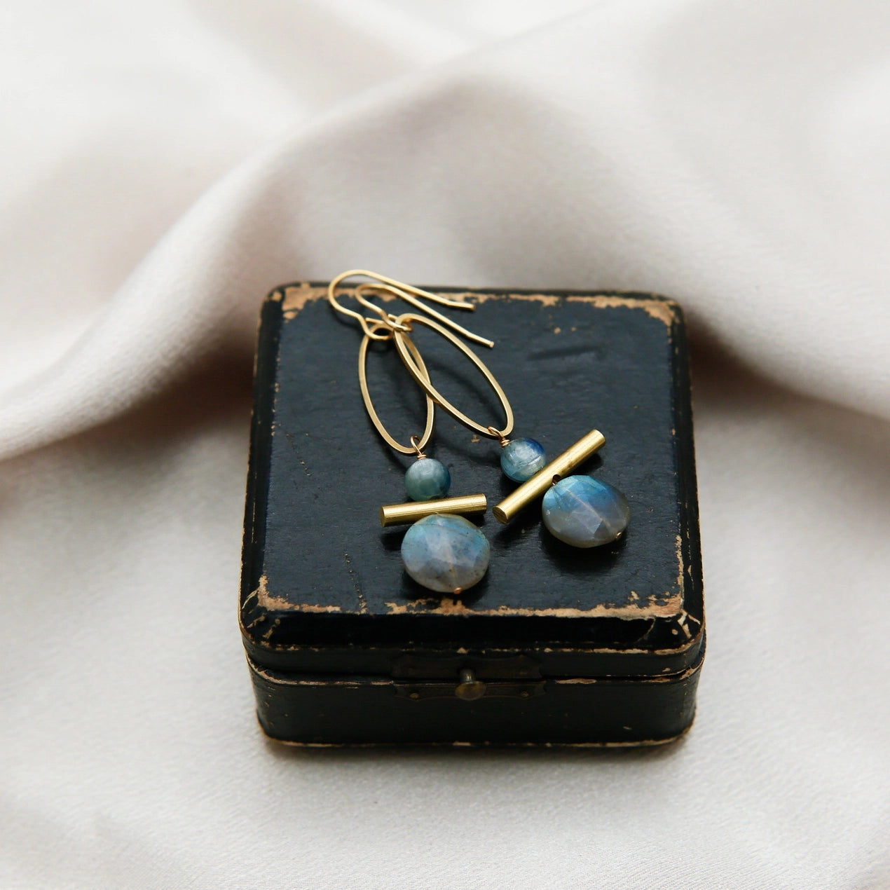 Edith Earrings Dalmatian Jasper