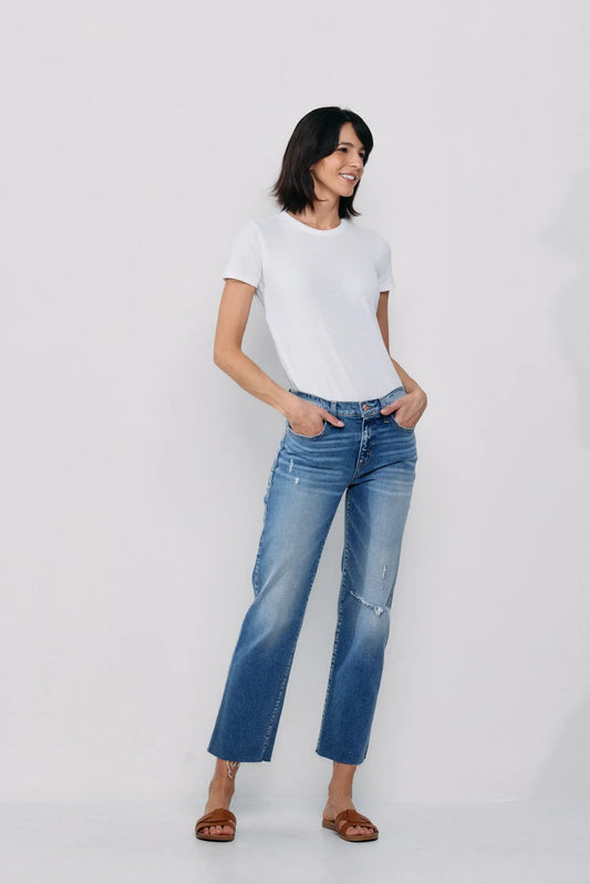 Mariah Mid Rise Straight Denim 25