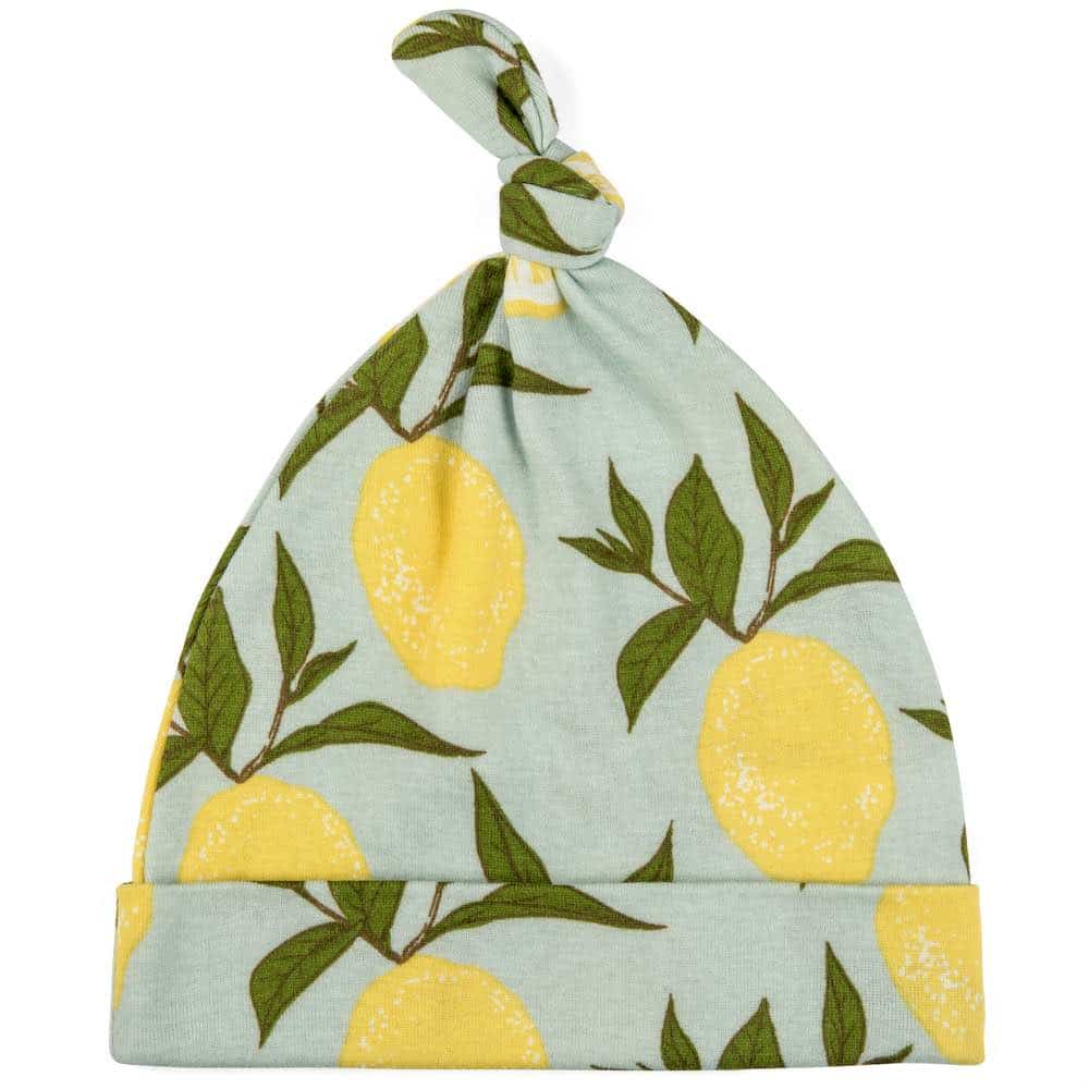Cozy Lemon Knotted Beanie Hat 3-6M