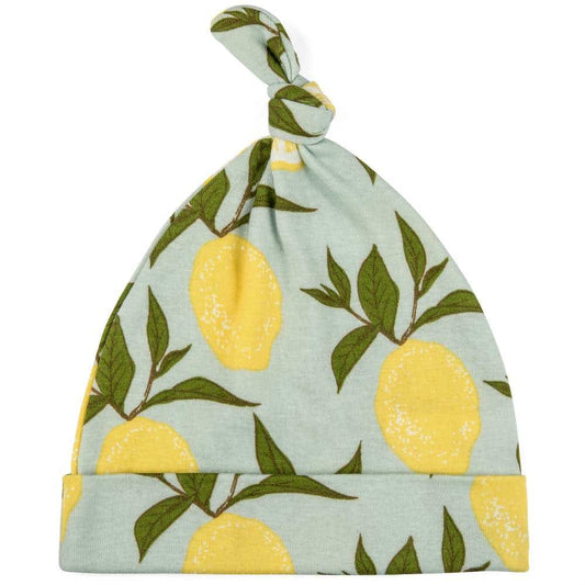 Cozy Lemon Knotted Beanie Hat 3-6M