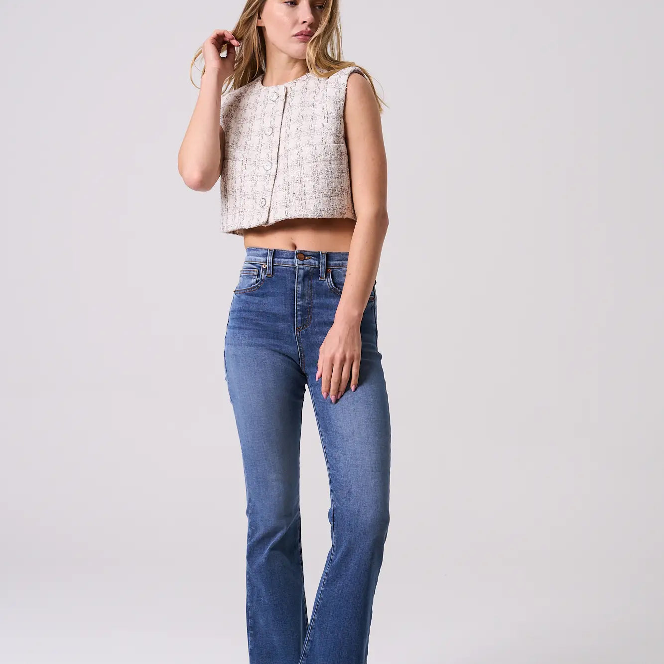 Trista High Rise Ultra Stretch Flare Denim 25