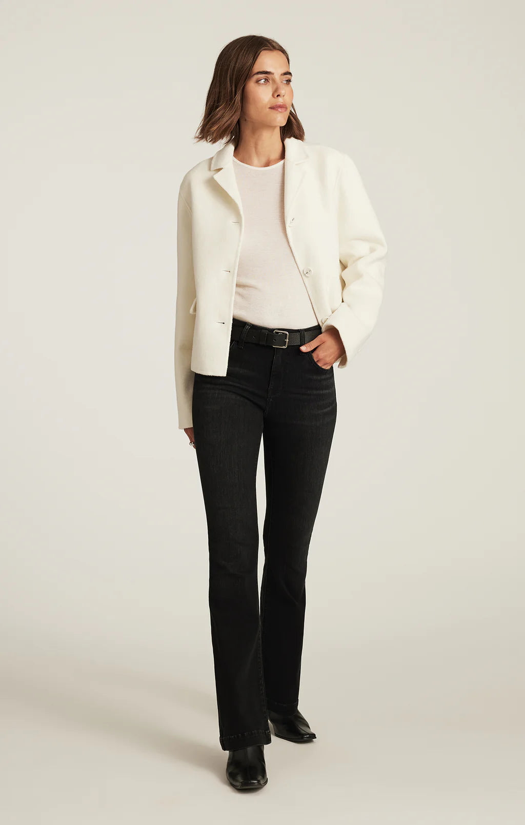 Sydney Flare Jeans High Rise | Dark Smoke Feather Blue