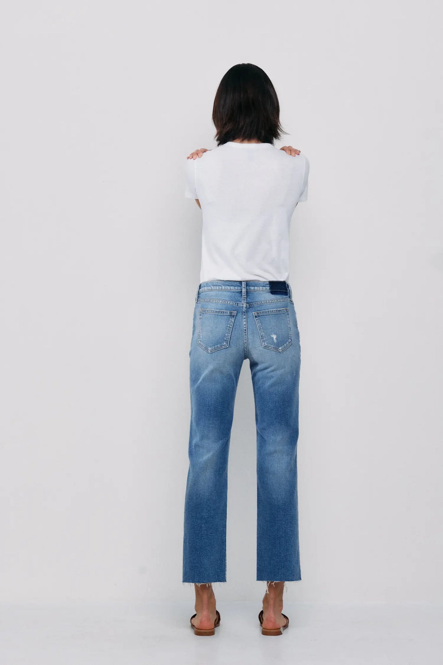 Mariah Mid Rise Straight Denim 25
