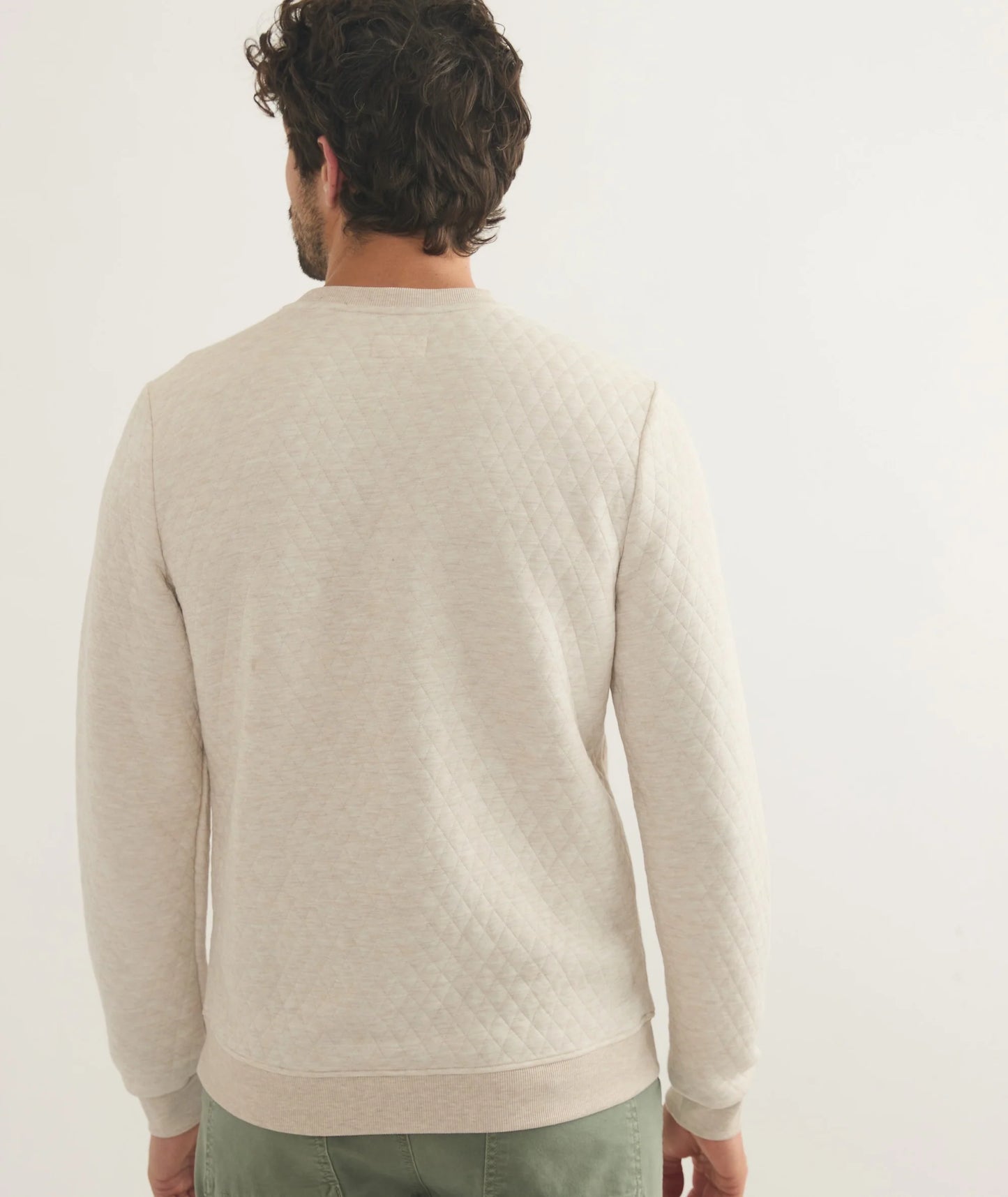 Jordan Corbet Quilted Crewneck - Oat Heather Medium