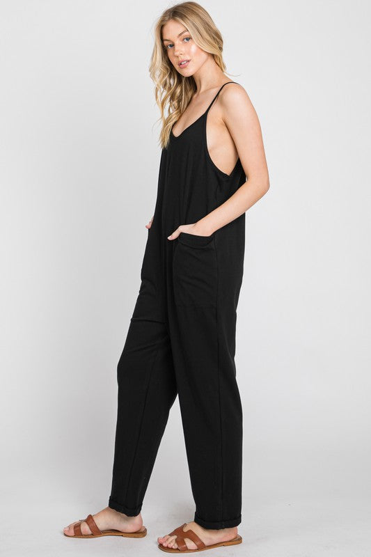 Avery Cami Relaxed Jumpsuit - Black Large