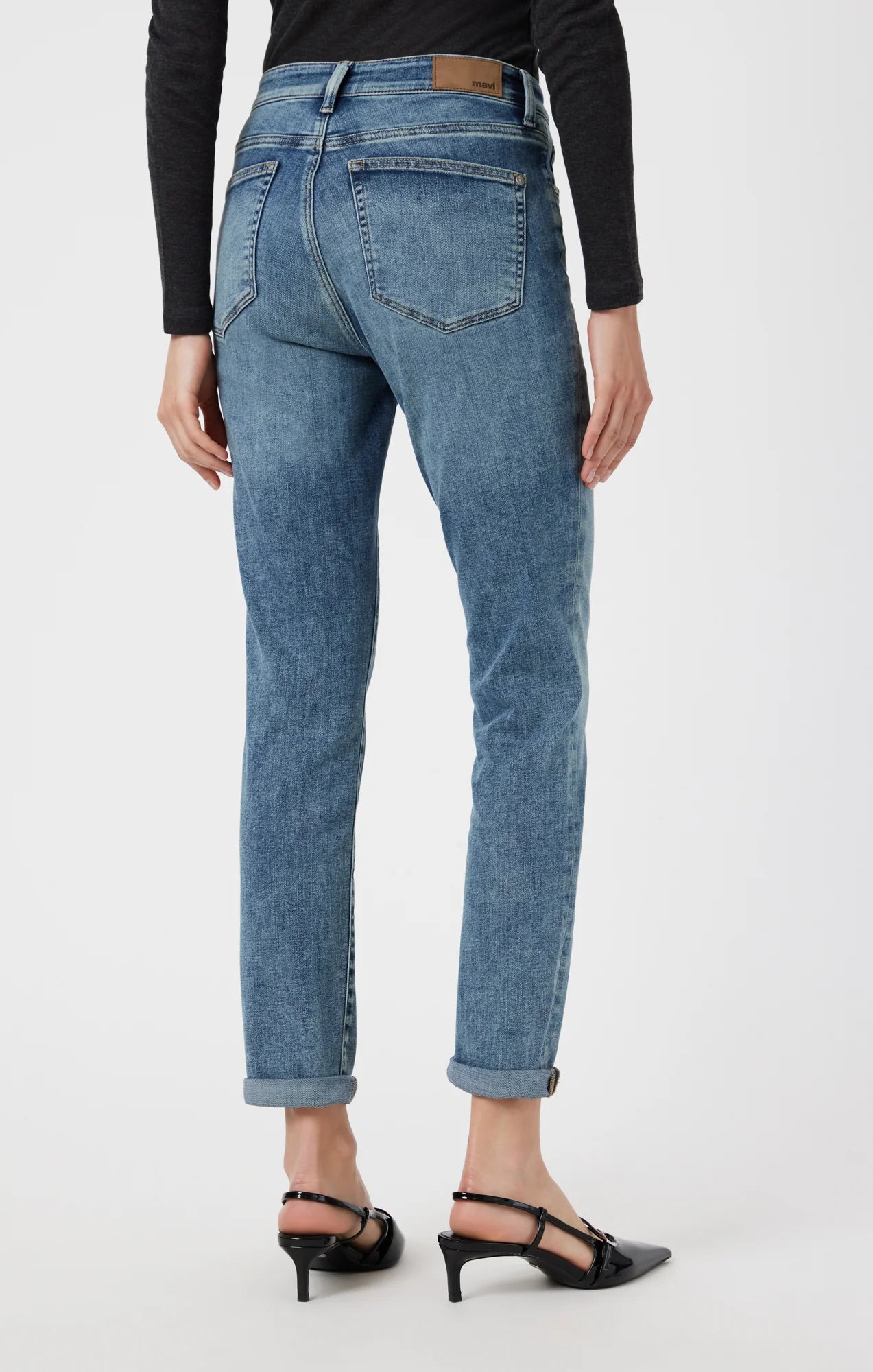 Kathleen - High Rise Slim Straight Denim - Feather Blue 24