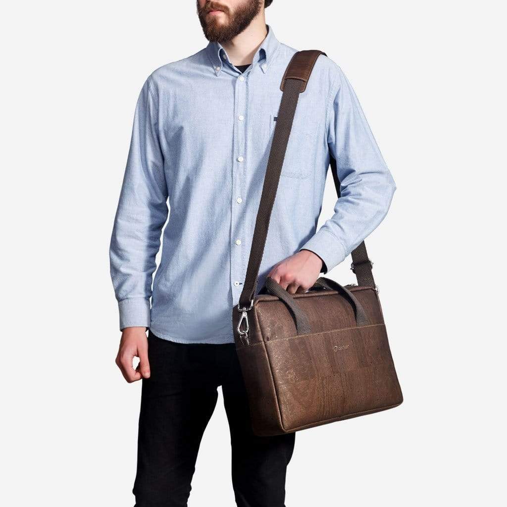 Cork Briefcase - Brown