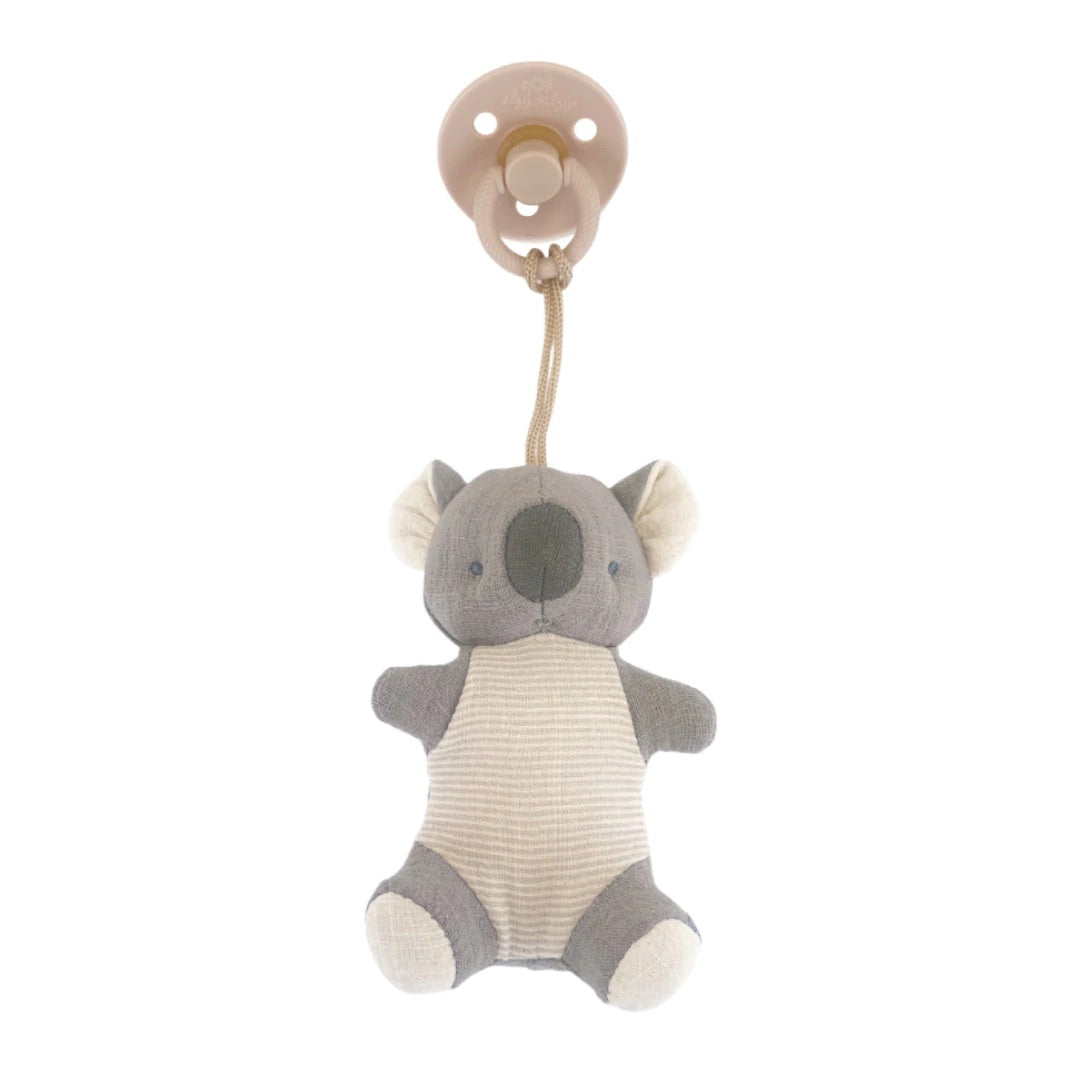 Natural Rubber Pacifier with Stuffed Animal Koala