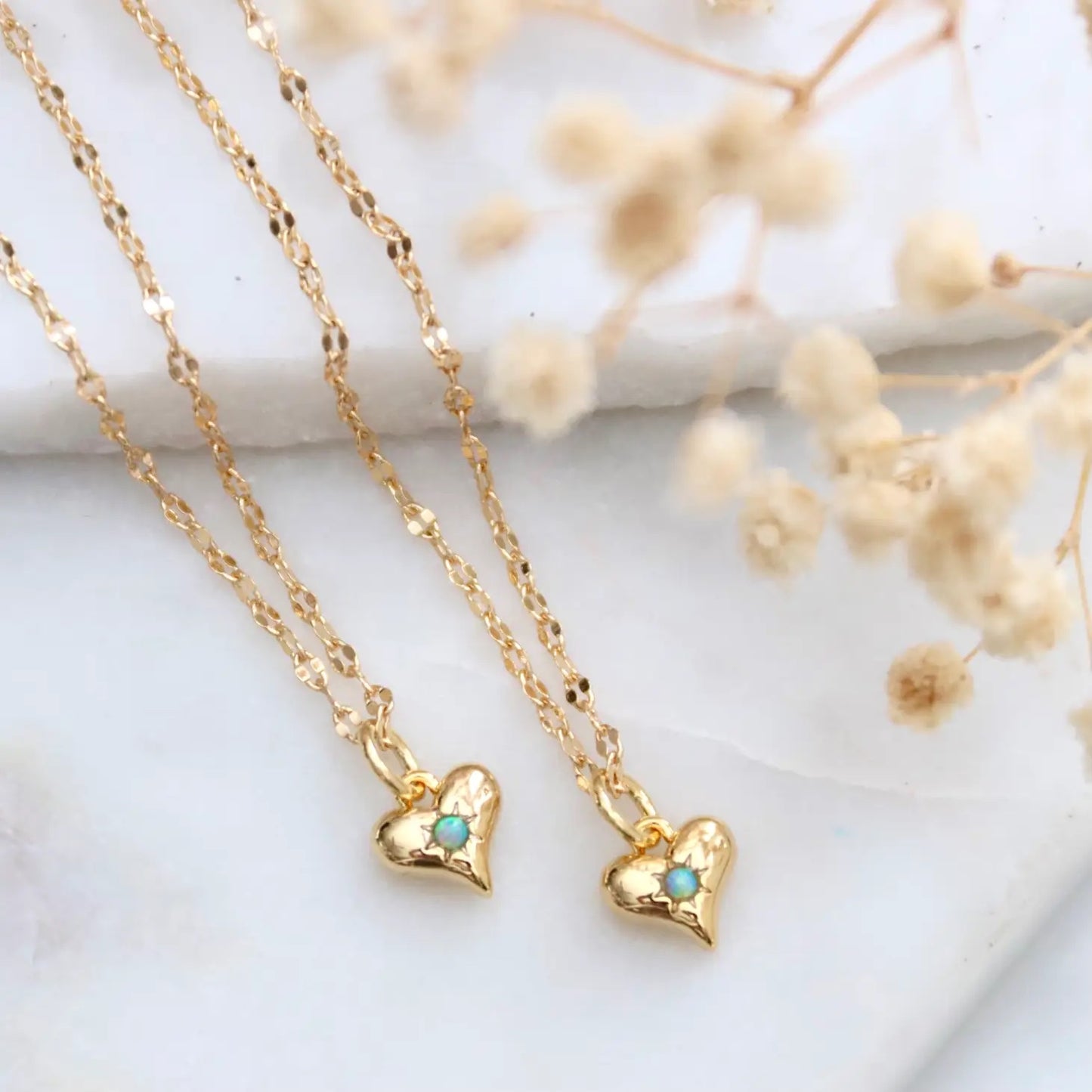 Opal Heart Necklace