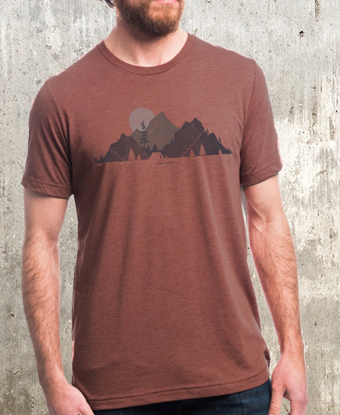 Camp & Topo Men's Camping Themed T-Shirt Small