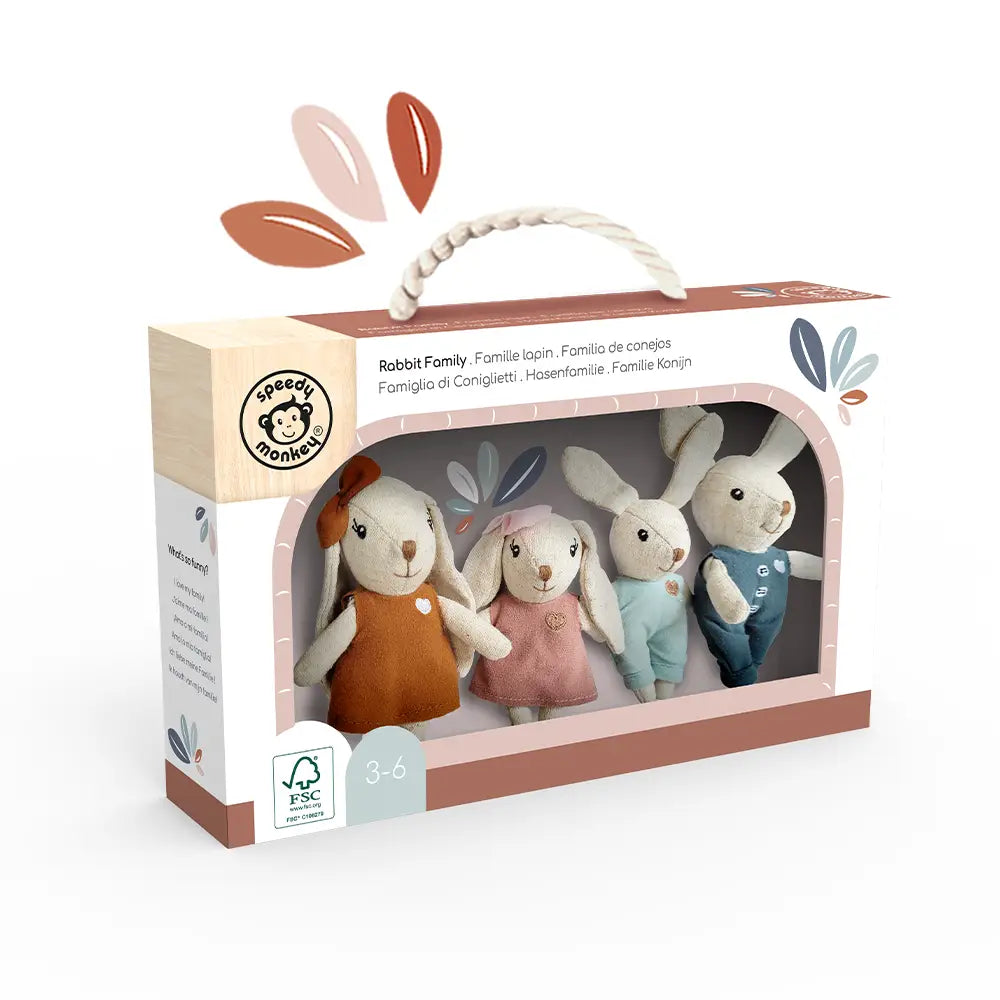 Linen Rabbit Family